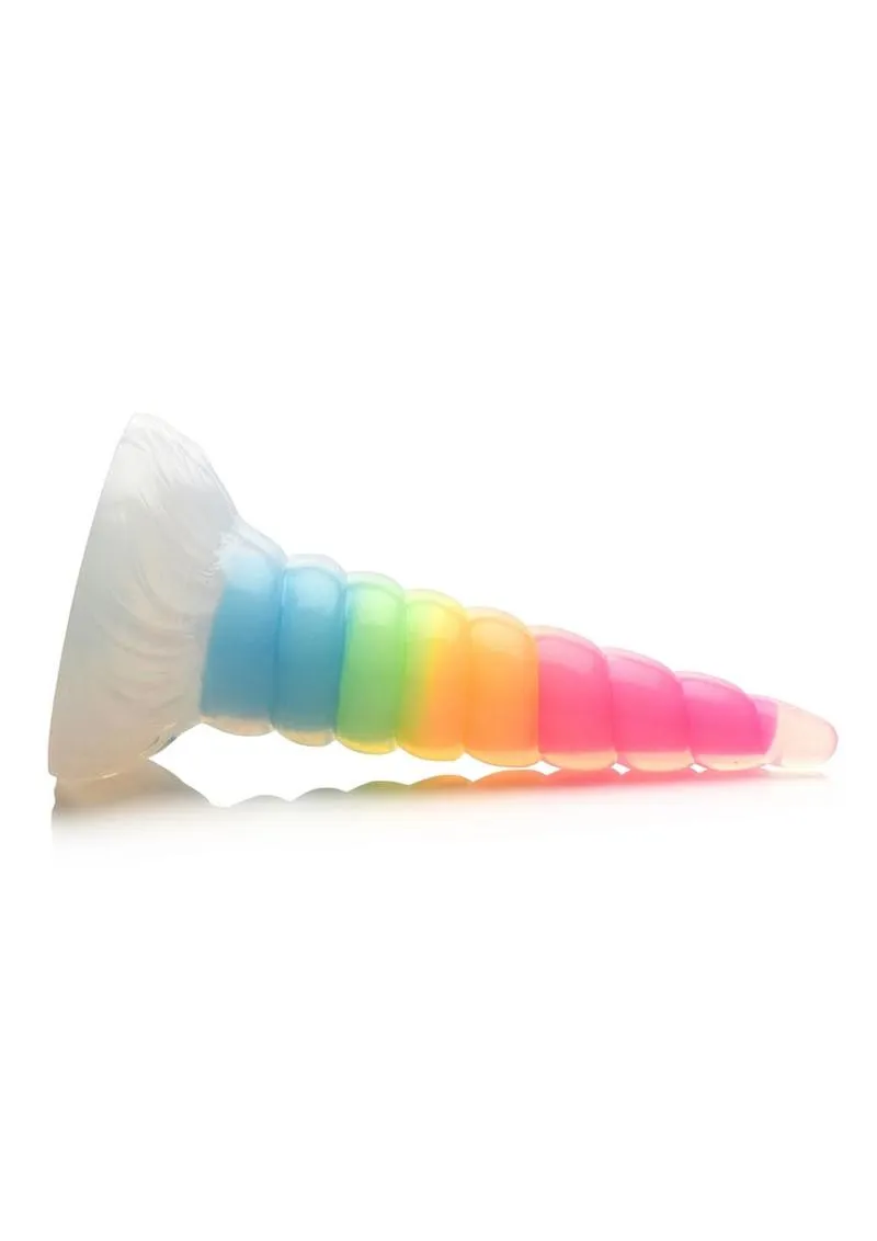 Kaleidoscopic Unicorn Horn Dildo - Glow In The Dark