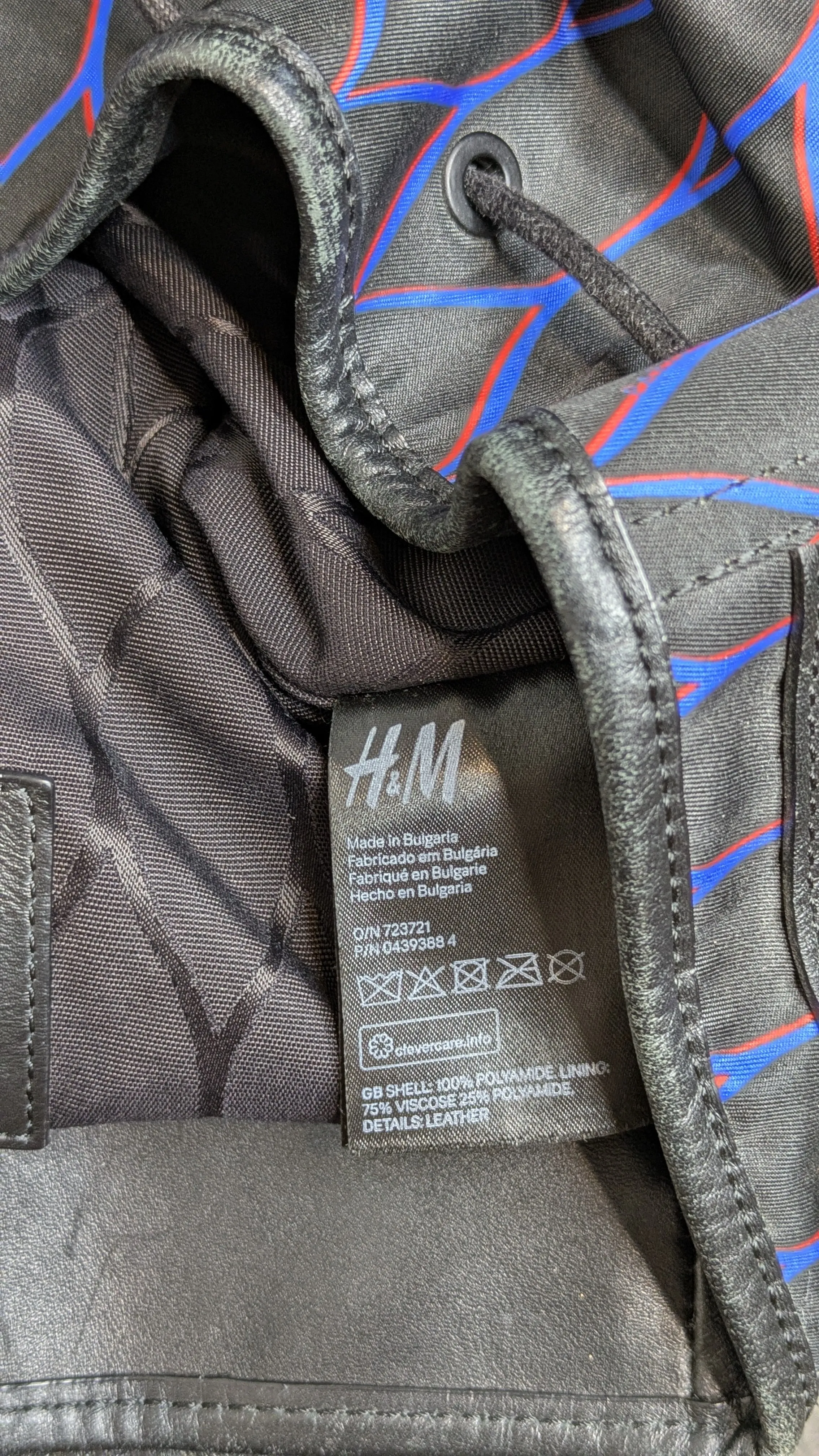 Kenzo x H&M Large Patterned Backpack Leather Trim