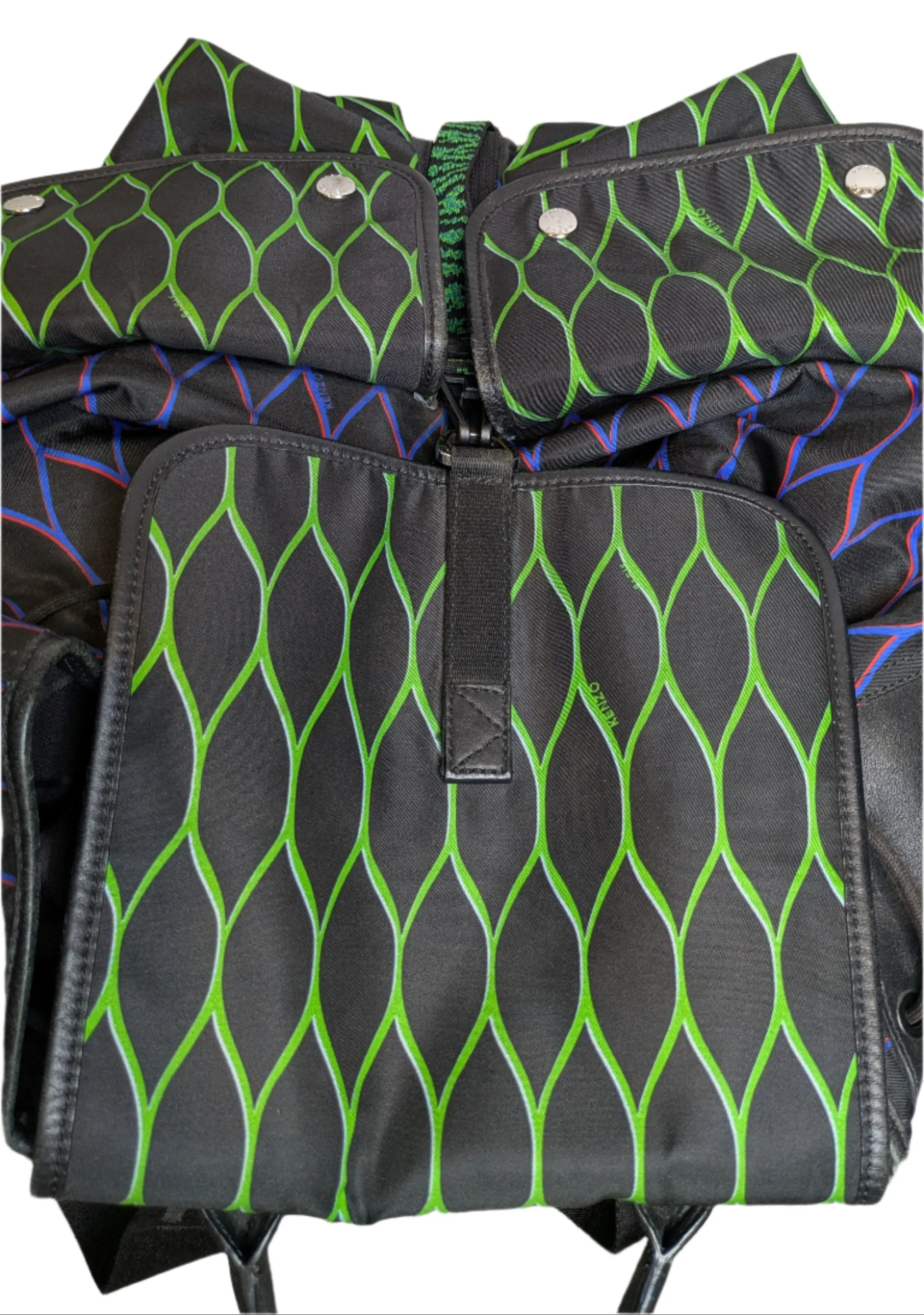 Kenzo x H&M Large Patterned Backpack Leather Trim