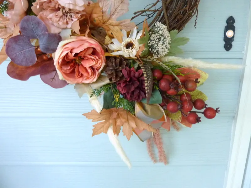 Large Fall Wreath, Autumn wreath, Fall Front Door Wreaths