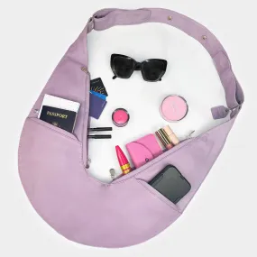Lavender Sunset Leather Sash Bag