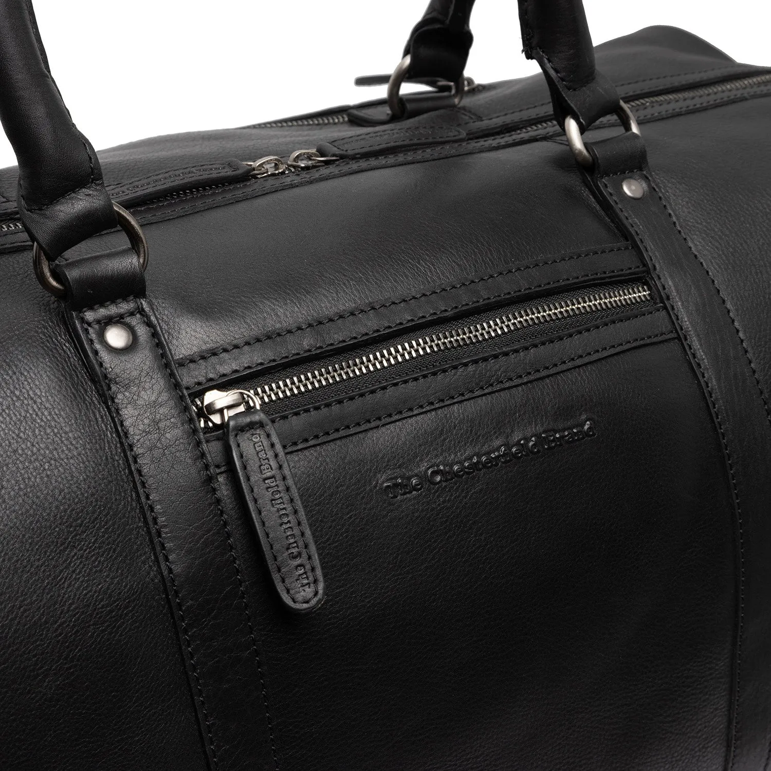 Leather Weekend Bag Black Caleb