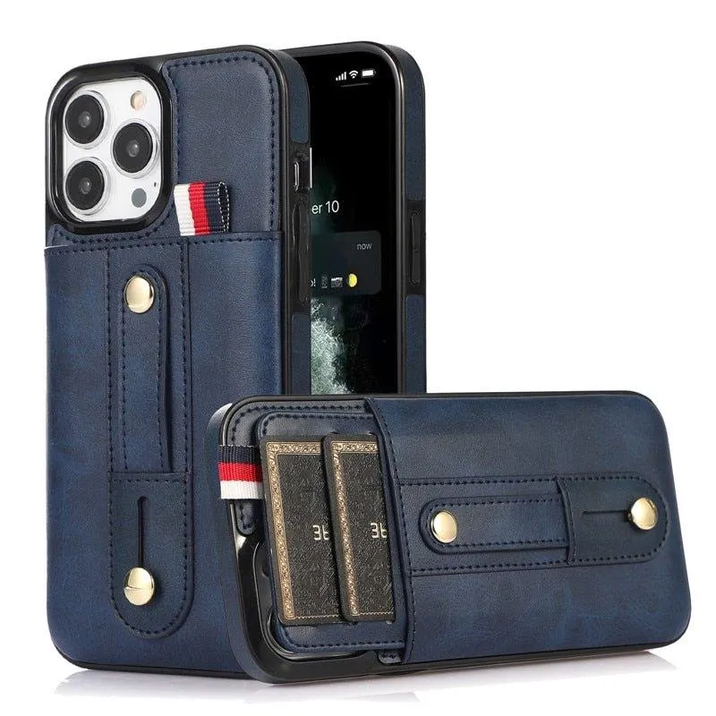 Leo Retro Leather iPhone Case with Card Slot