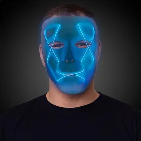 Light-Up EL Wire Mask - Blue