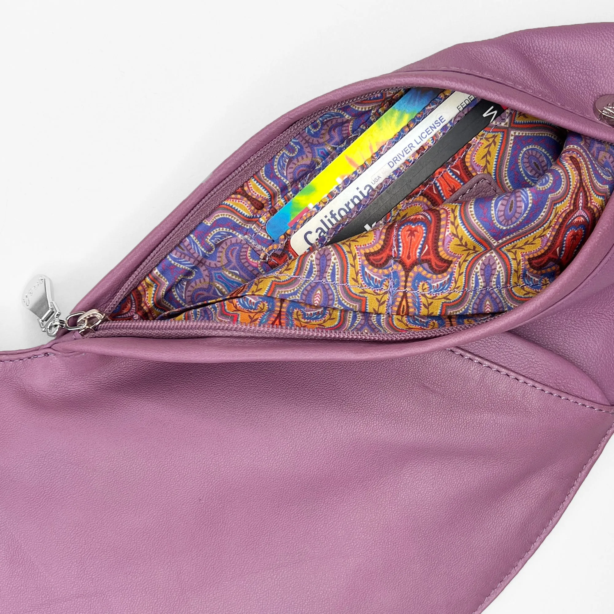 Lotus Leather Sash Bag