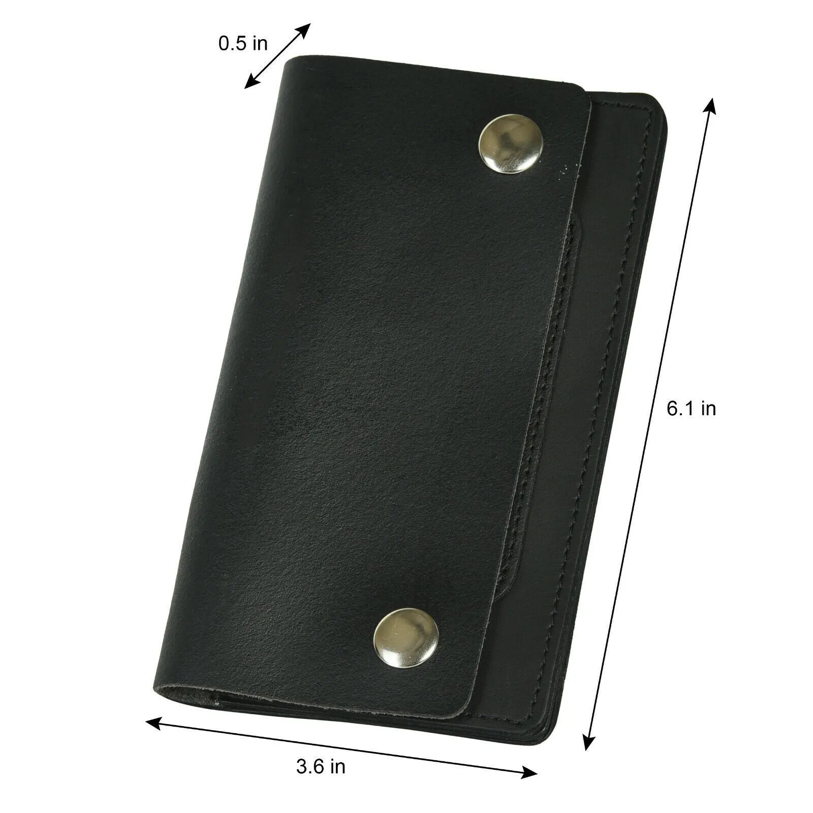Marshal Men Motorcycle Trucker Biker Chain Wallet With Inside Zipper Black