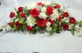 Memorial flowers in Red and White