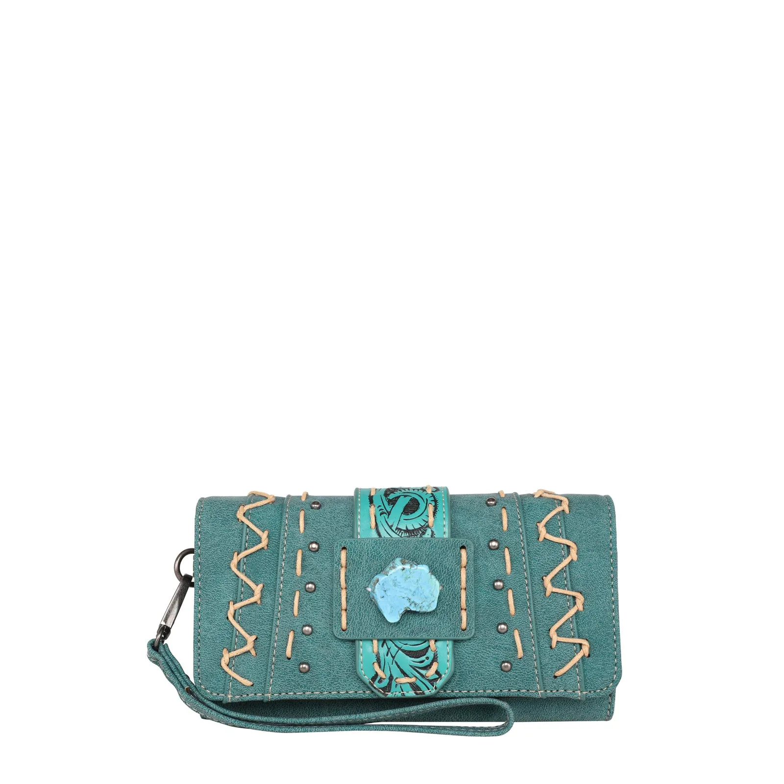MW1221-W018 Montana West Tooled Collection Wallet