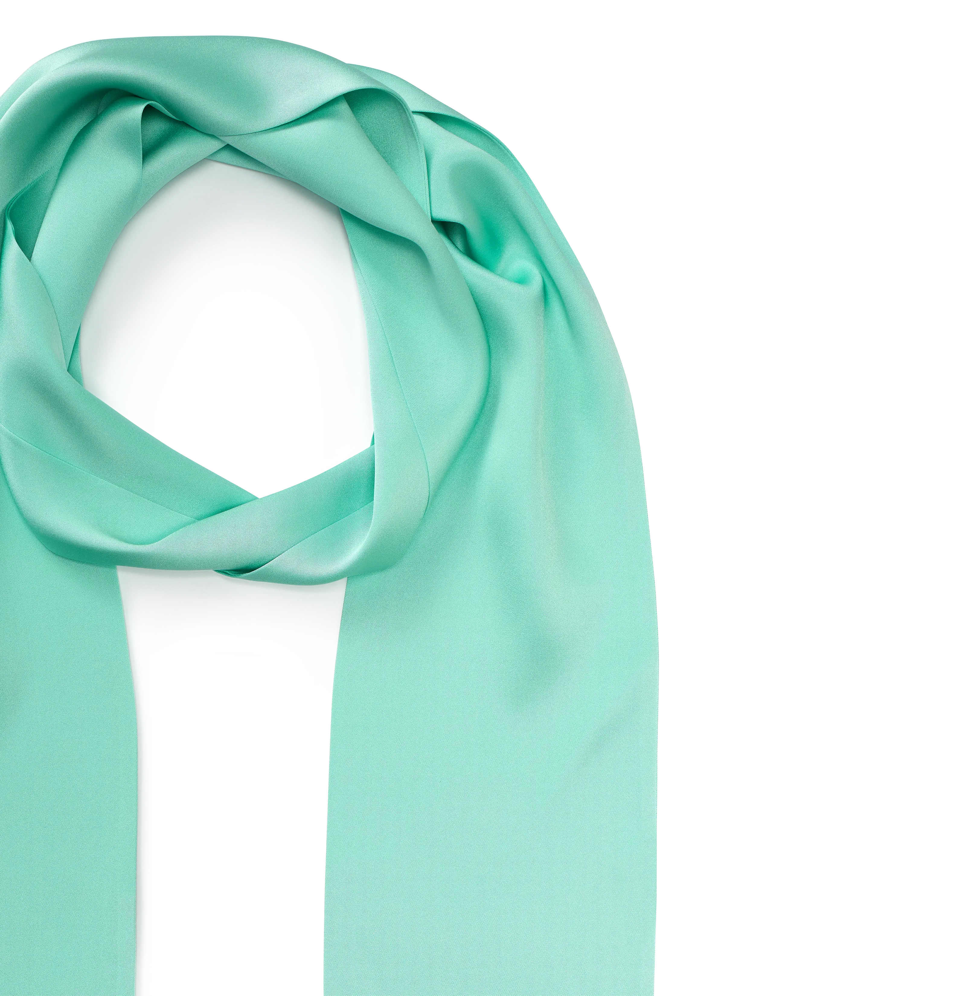 Oceana Double Satin Long Thin Fringe Scarf