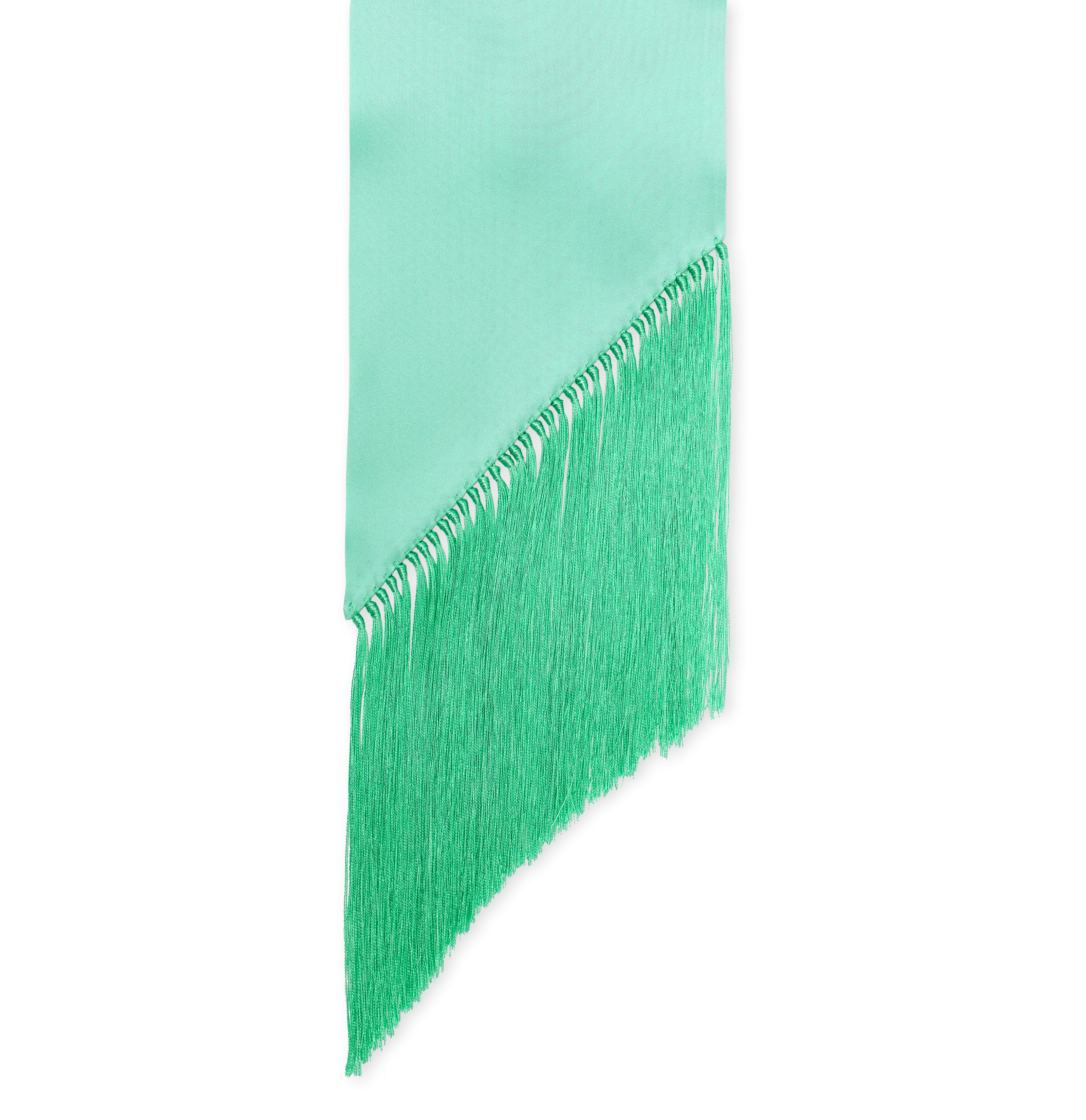 Oceana Double Satin Long Thin Fringe Scarf