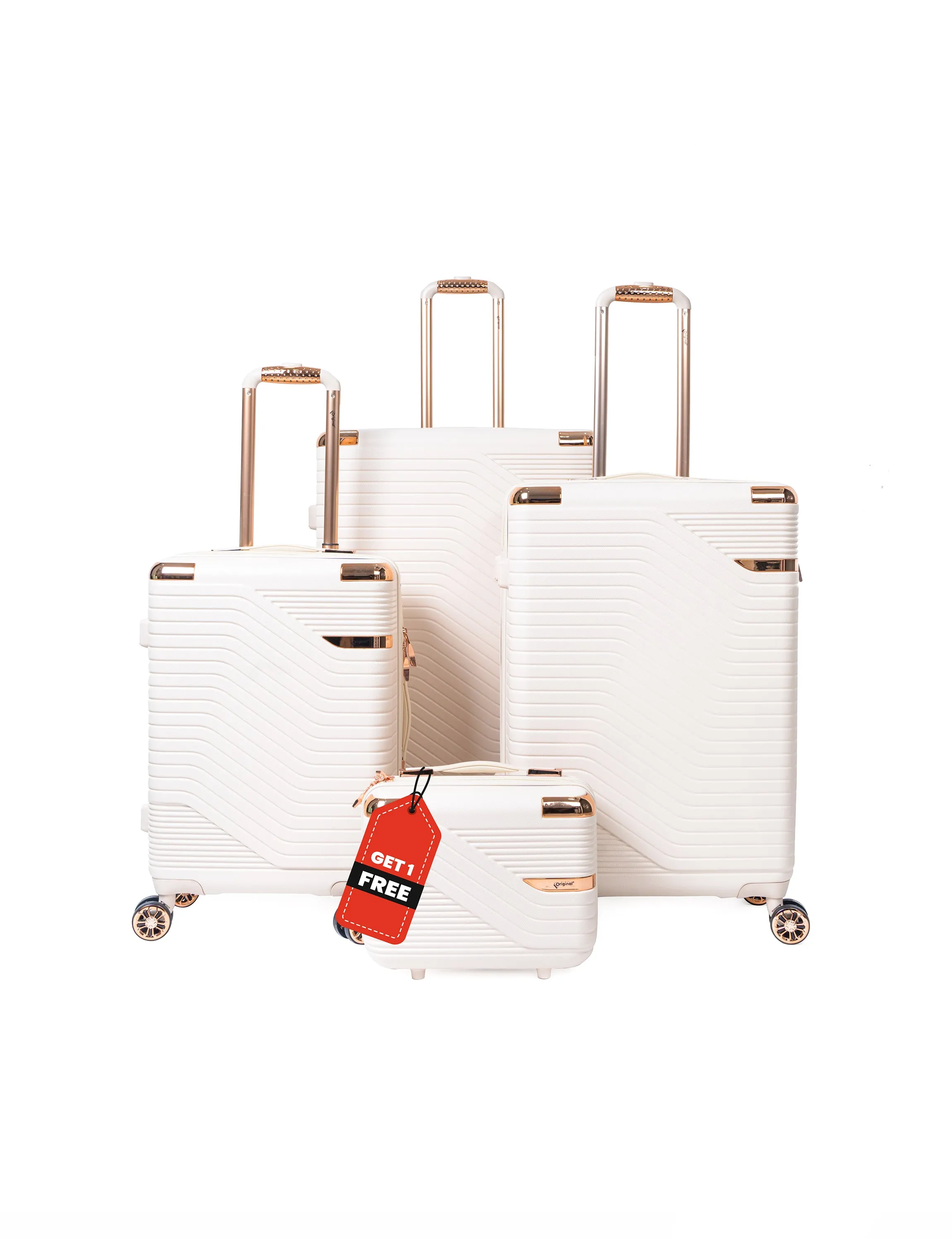 Original®-Trolley Bag 3Pc Luggage Set 20"/24"/28" with 14" Beauty Case free (Zig Zag Style)