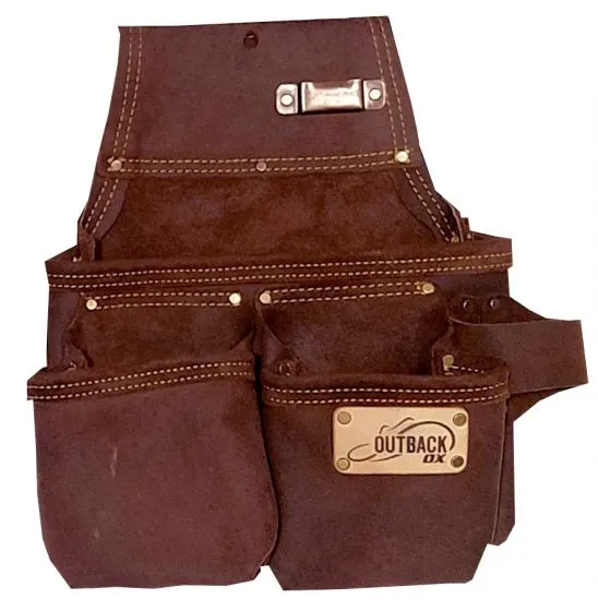 OX Pro Framer's Tool Bag, Oil-Tanned Leather, 3 Pouch