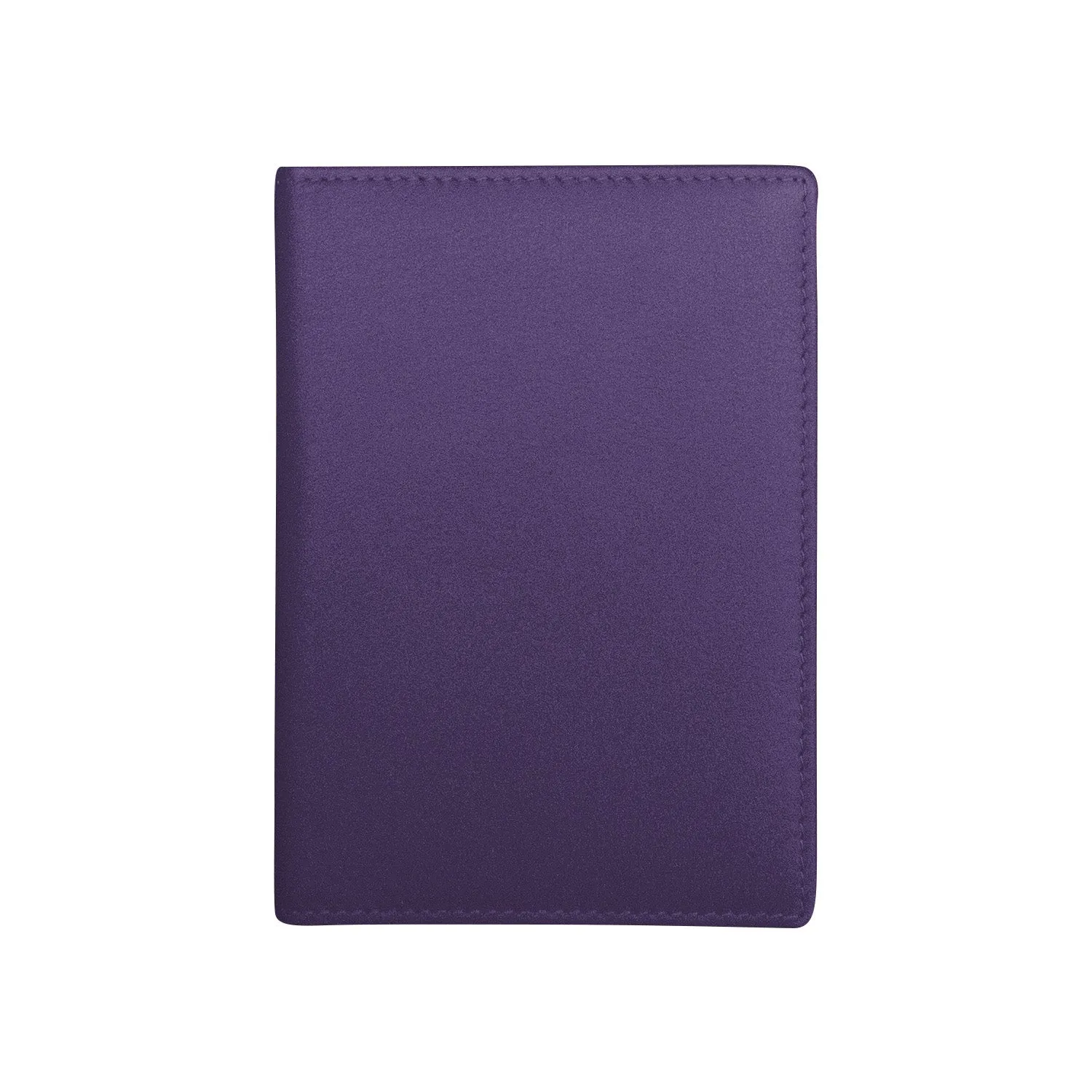 Purple-Rfid Leather Passport Wallet