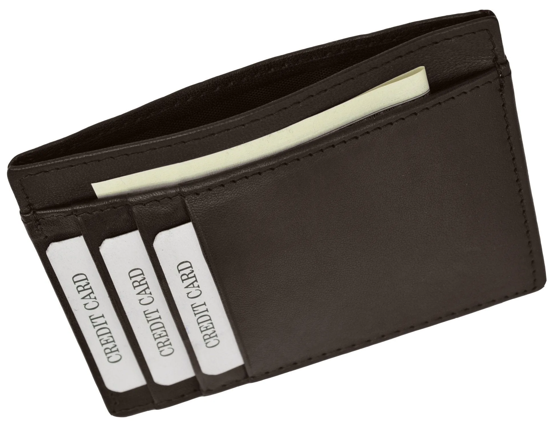 RFID Wallet Mens Slim Leather RFID Blocking Front Pocket Wallet Thin Card Holder RFID P 370