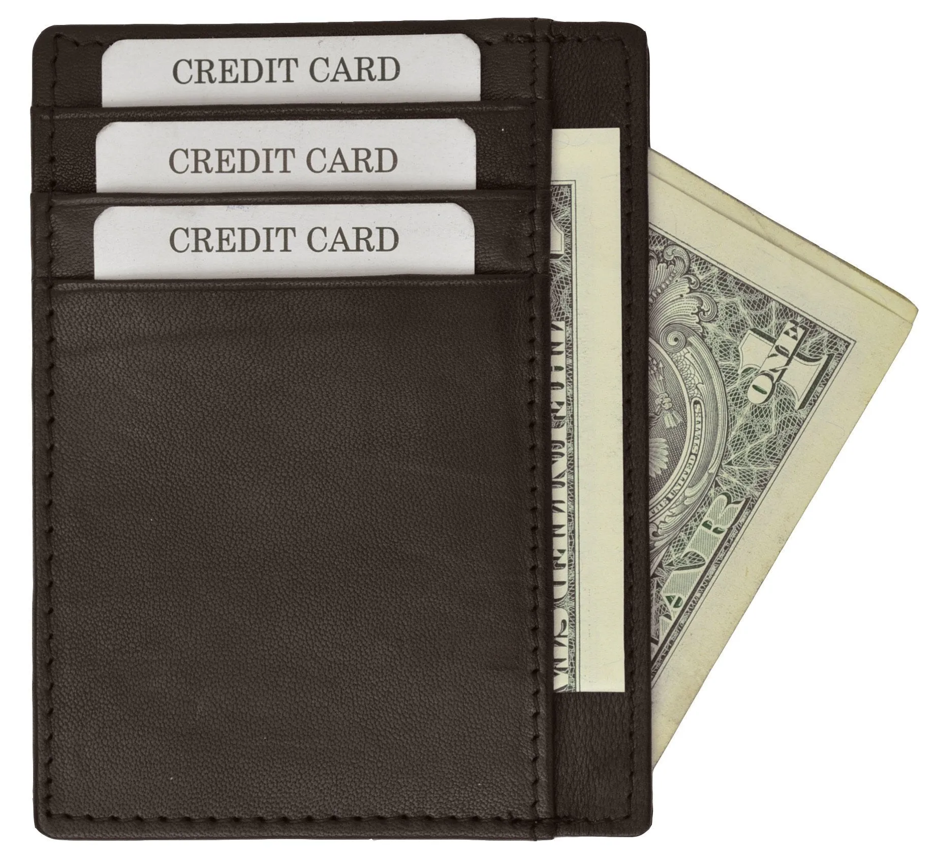 RFID Wallet Mens Slim Leather RFID Blocking Front Pocket Wallet Thin Card Holder RFID P 370