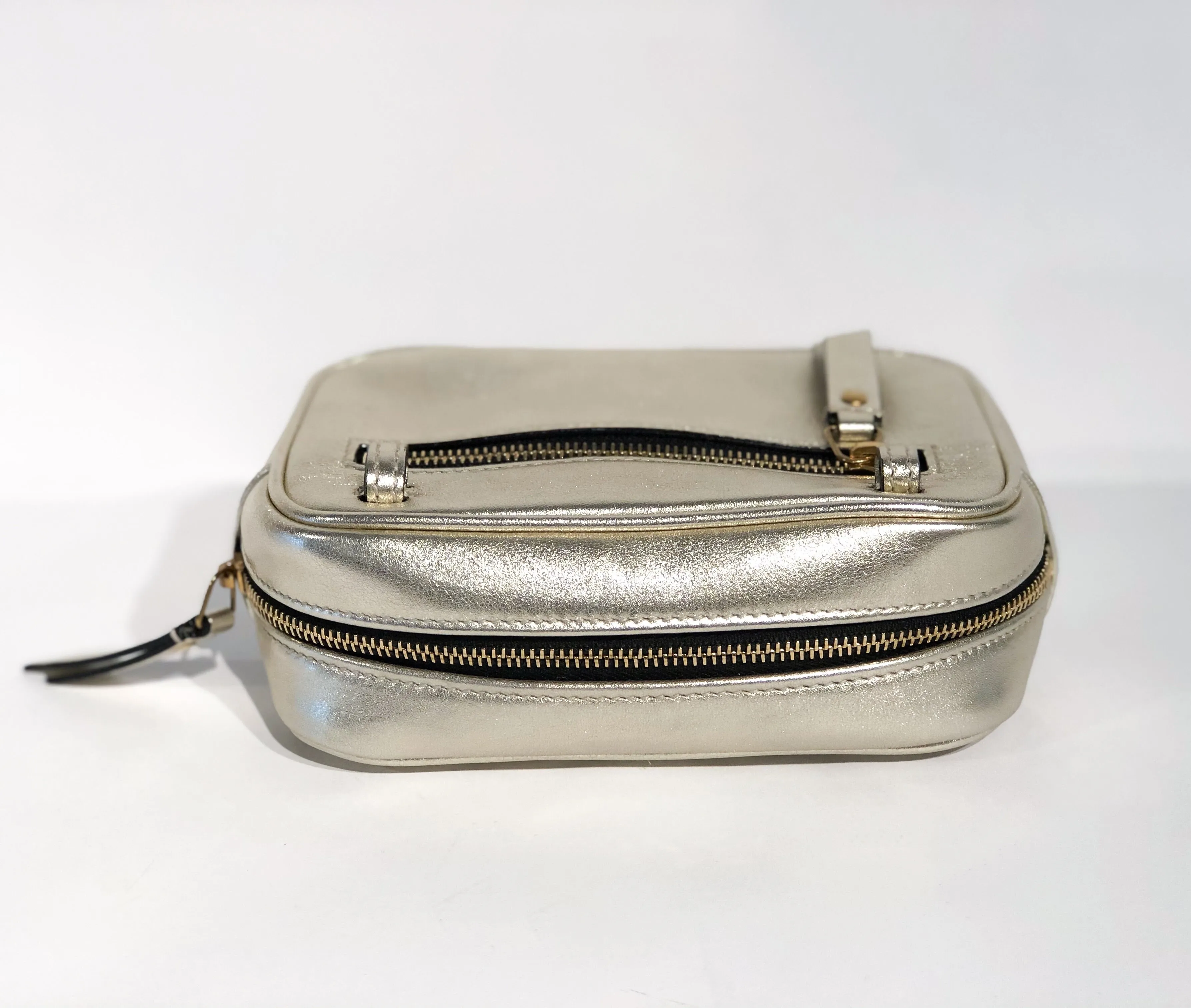 Saint Laurent Metallic Matelasse Belt Bag