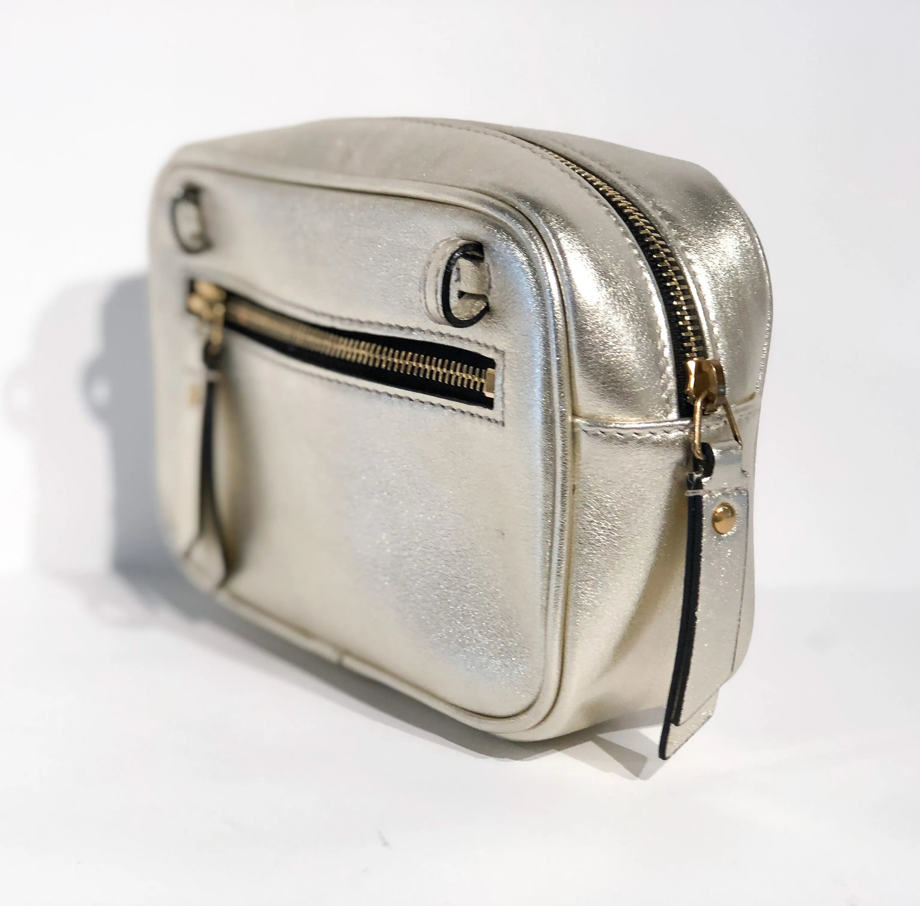 Saint Laurent Metallic Matelasse Belt Bag