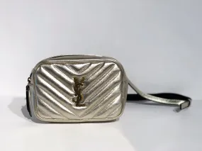 Saint Laurent Metallic Matelasse Belt Bag