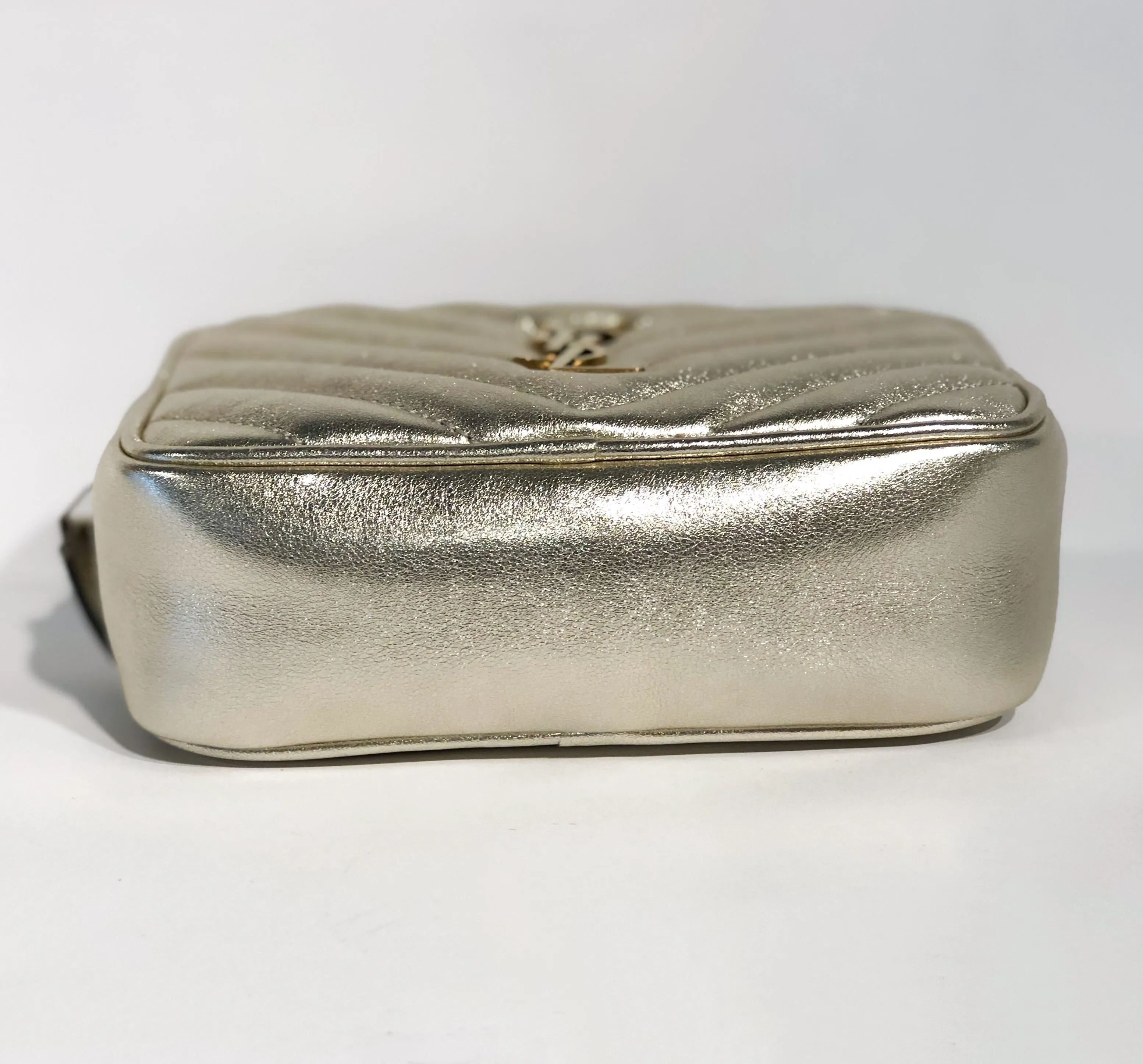 Saint Laurent Metallic Matelasse Belt Bag
