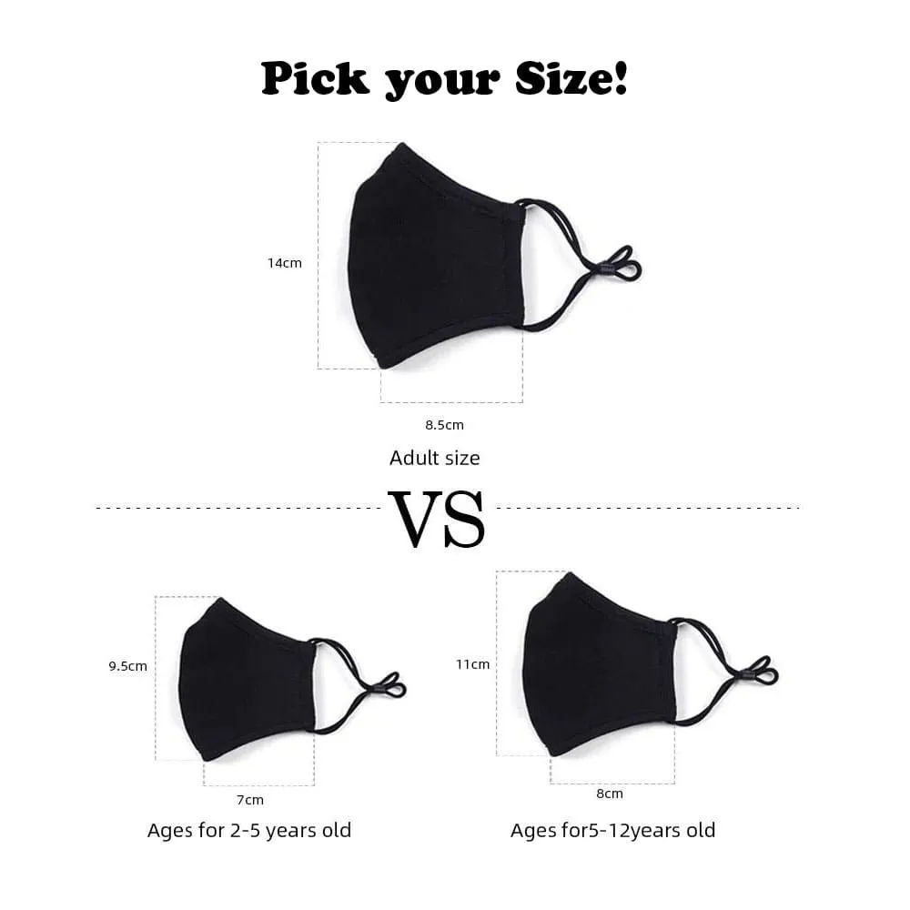 Silver Infused Re-Usable Face Mask - Washable & Adjustable Kids & Adults