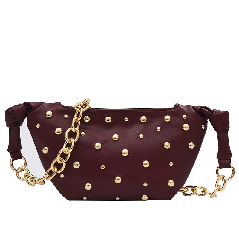 Sling Bags Chain Zipper Waist Bag Crossbody Bag