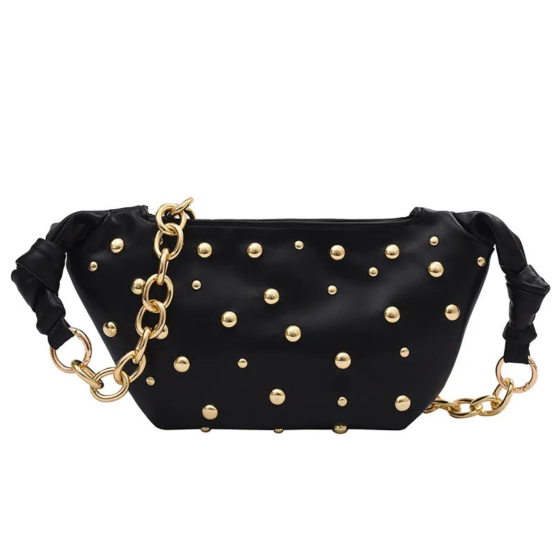 Sling Bags Chain Zipper Waist Bag Crossbody Bag