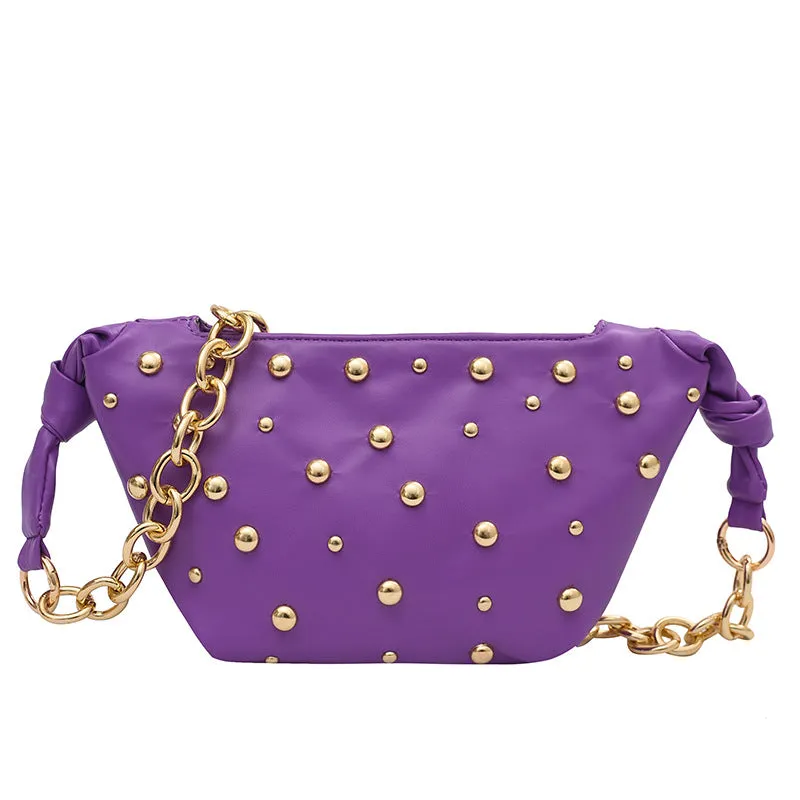 Sling Bags Chain Zipper Waist Bag Crossbody Bag