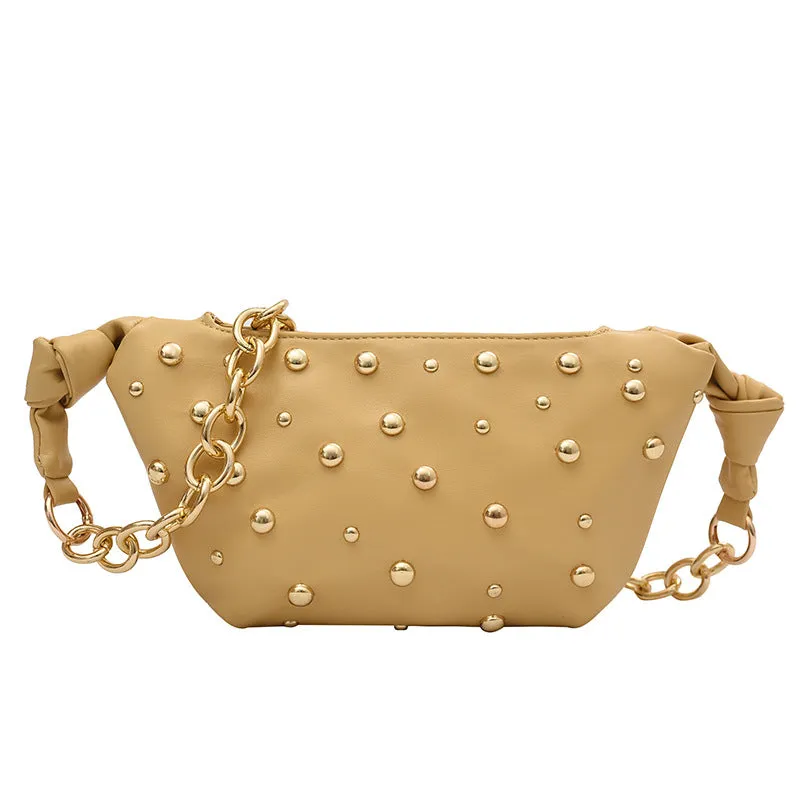Sling Bags Chain Zipper Waist Bag Crossbody Bag