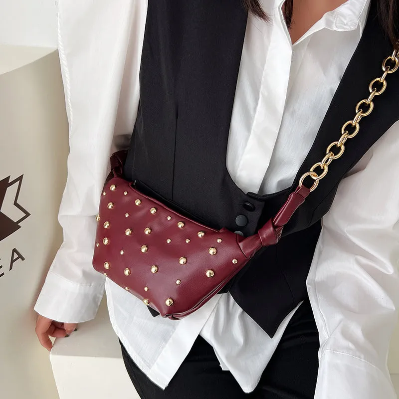 Sling Bags Chain Zipper Waist Bag Crossbody Bag