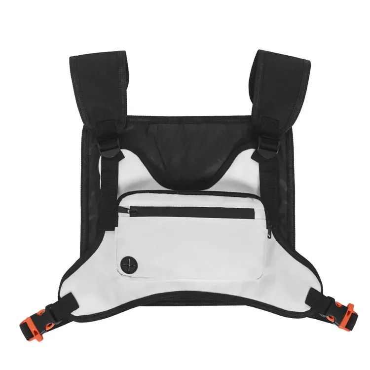 Sohiwoo Multi-function Unisex Chest Bags Nylon Reflective Stripe Vest Hip-Hop Street Sports Belt Pouch Bag Sling Chest Rig Bag
