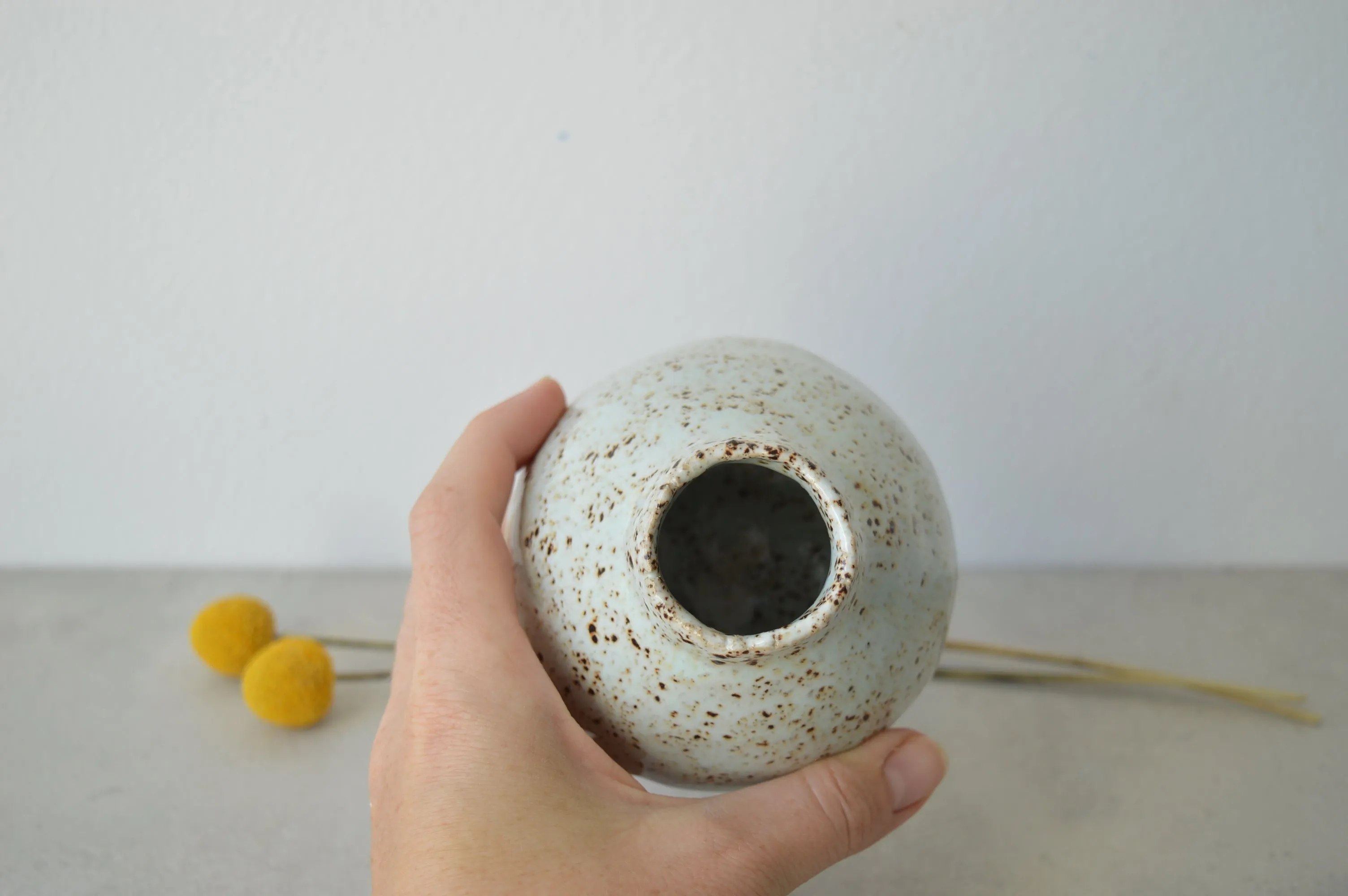 Speckled bud vase VI