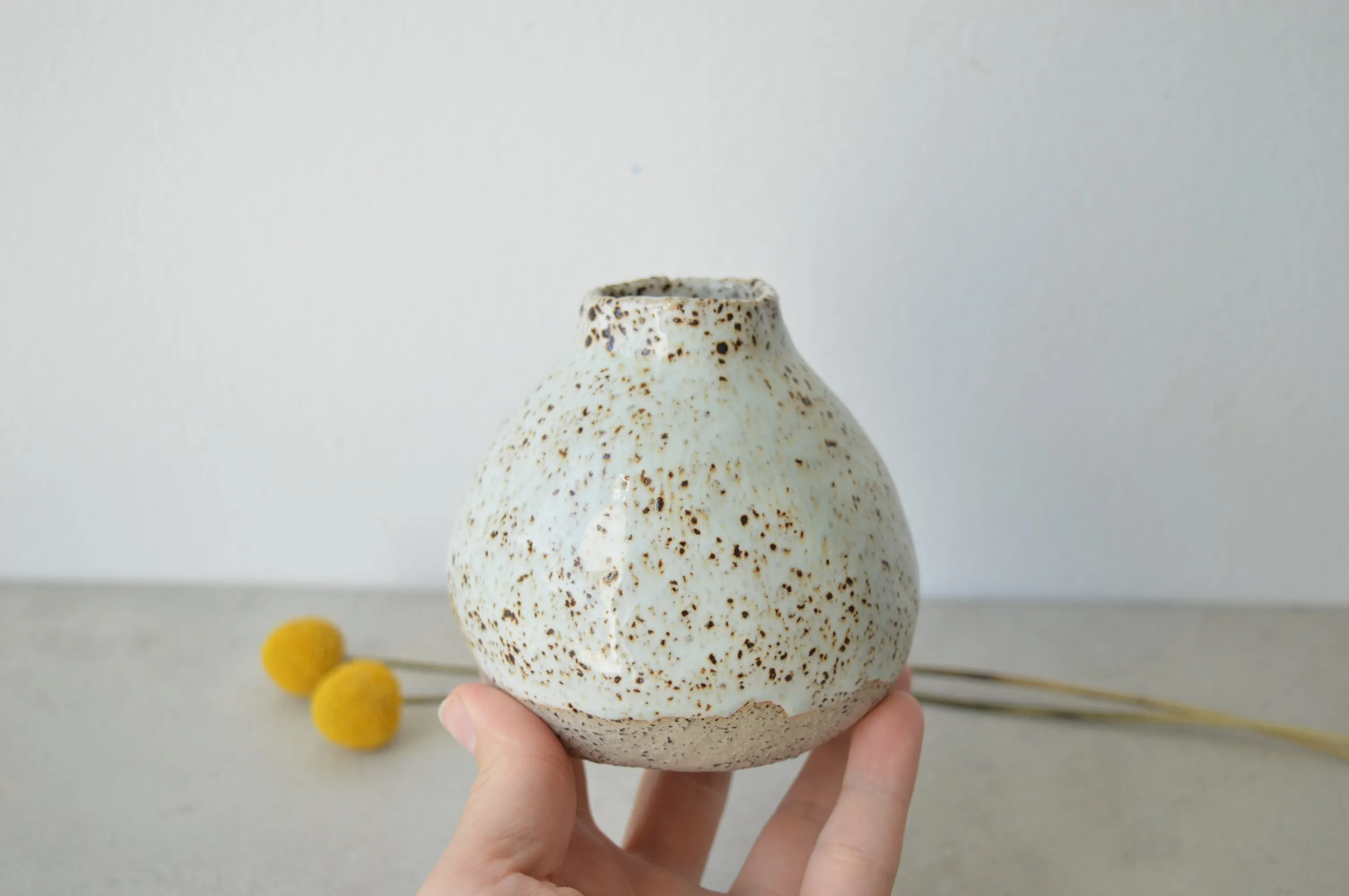 Speckled bud vase VI