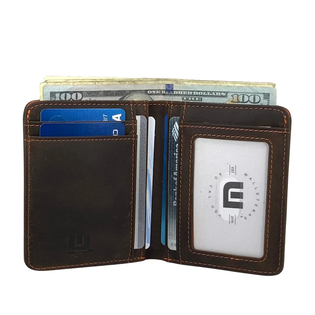 Two ID Bifold Leather Wallet - Heritage TX