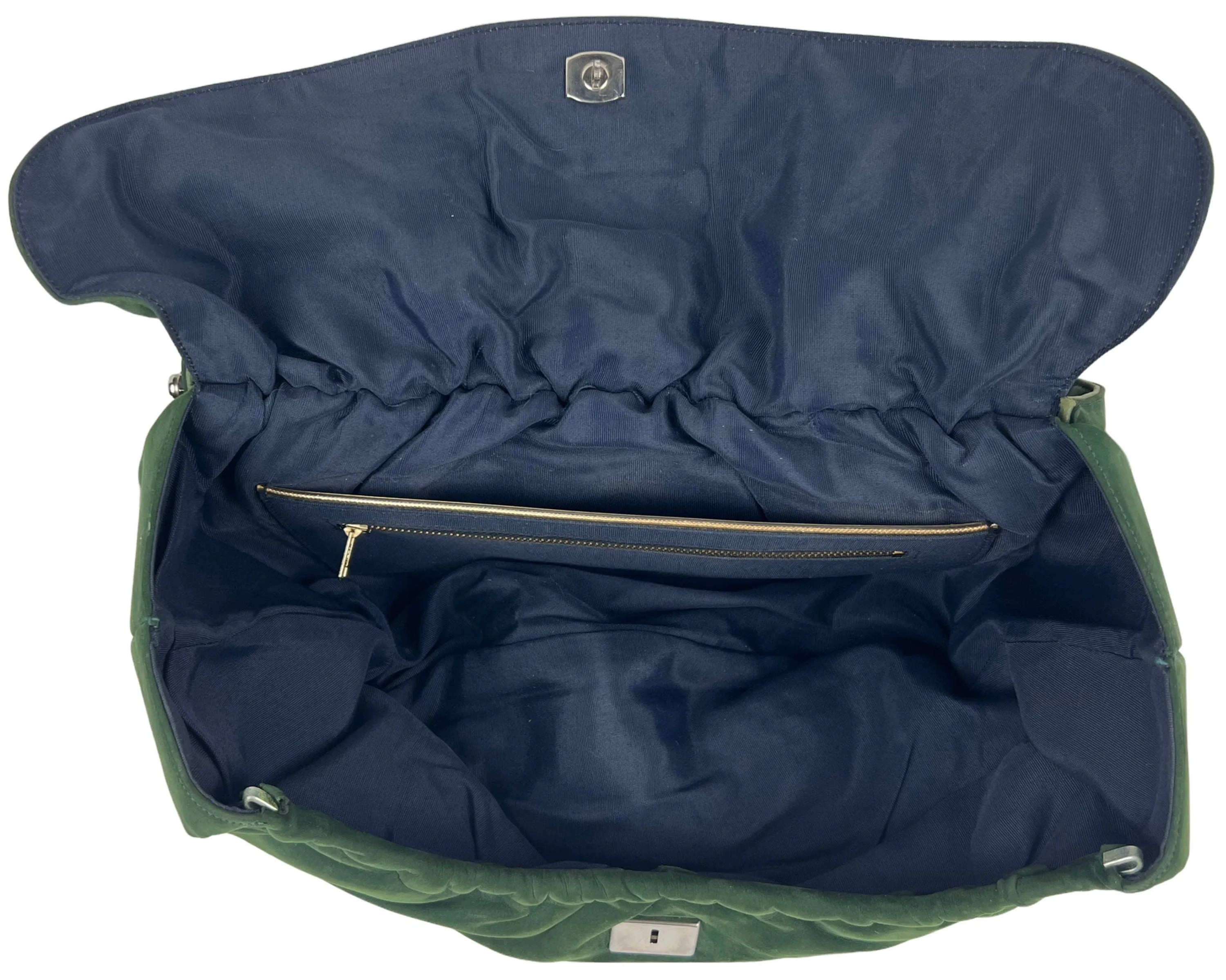 Vintage 1950s Green Suede Leather Handbag Purse