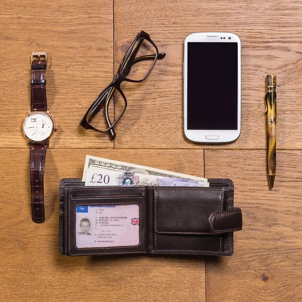 Visconti Strand Cash & Coin Wallet - Chocolate