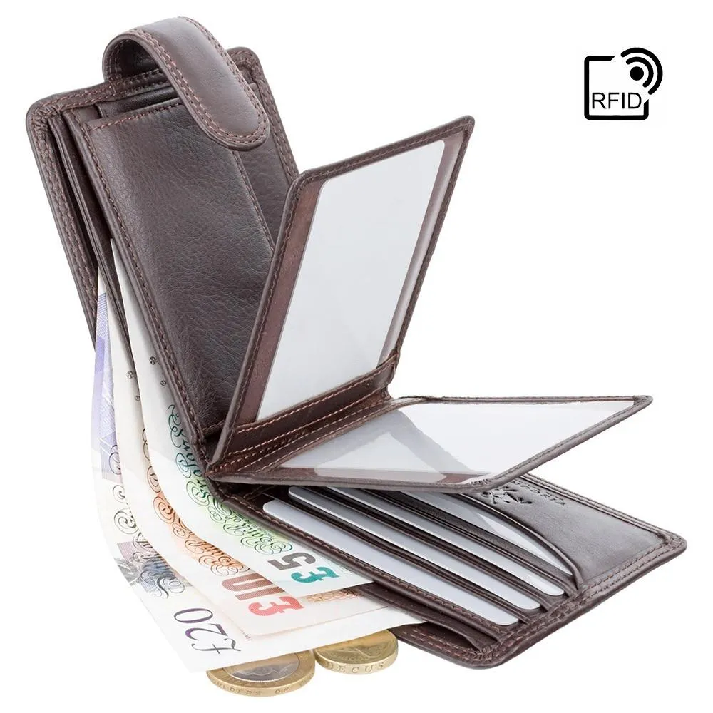 Visconti Strand Cash & Coin Wallet - Chocolate
