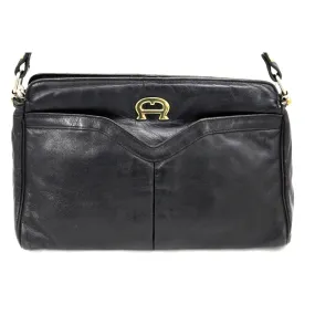VTG RETRO Etienne Aigner Classic Black Shoulder Purse