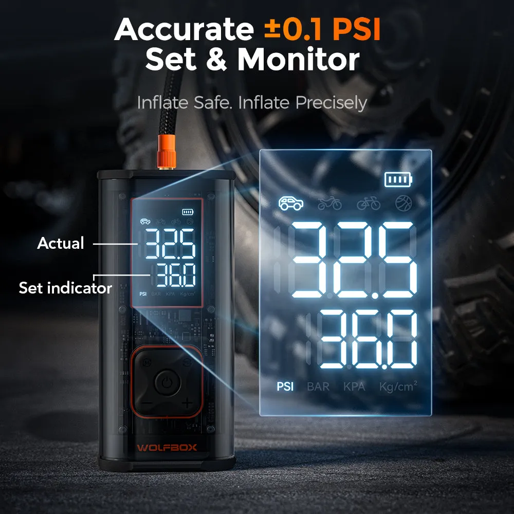WOLFBOX Portable MegaFlow 24 Pro Tire Inflator