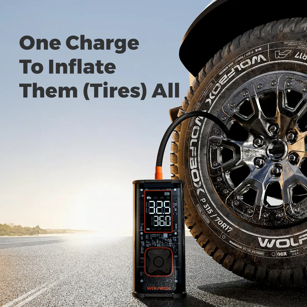 WOLFBOX Portable MegaFlow 24 Pro Tire Inflator