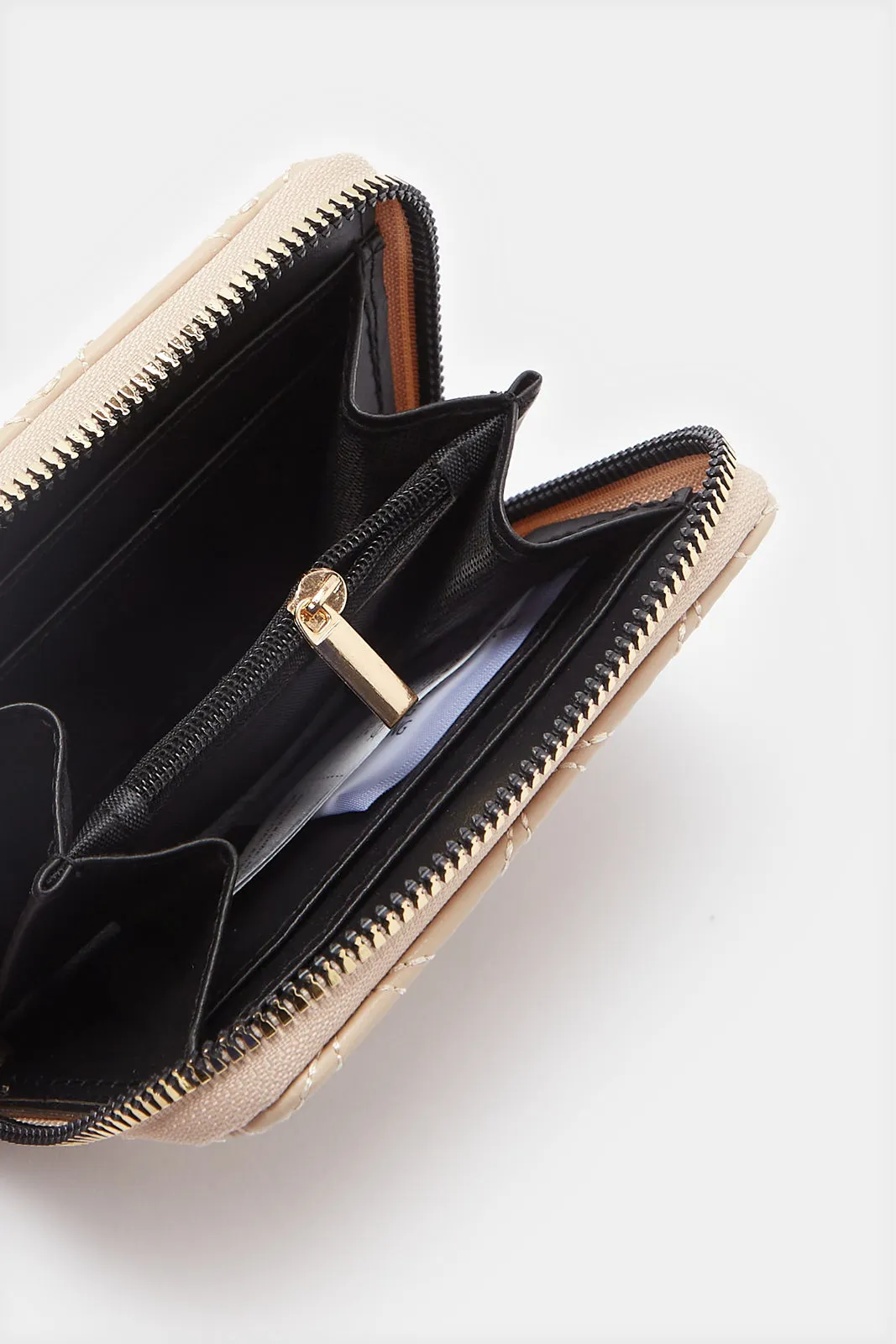 Women Beige Textured Purse