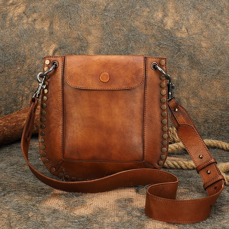 Womens Cowhide Leather Crossbody Purse Side Bags For Women