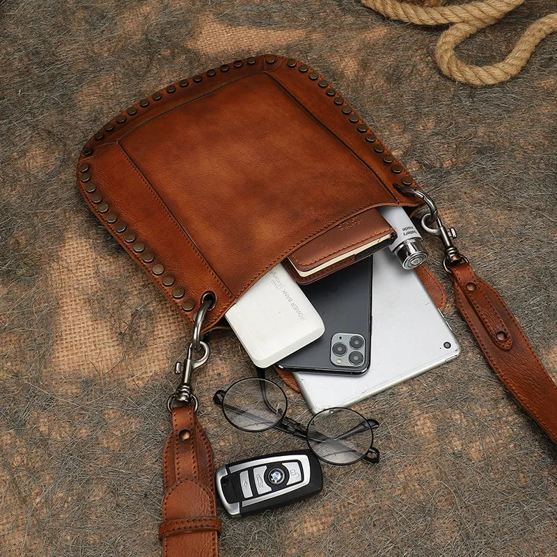 Womens Cowhide Leather Crossbody Purse Side Bags For Women
