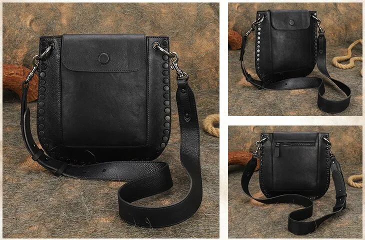 Womens Cowhide Leather Crossbody Purse Side Bags For Women