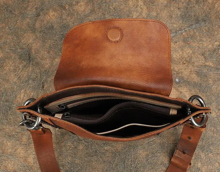 Womens Cowhide Leather Crossbody Purse Side Bags For Women