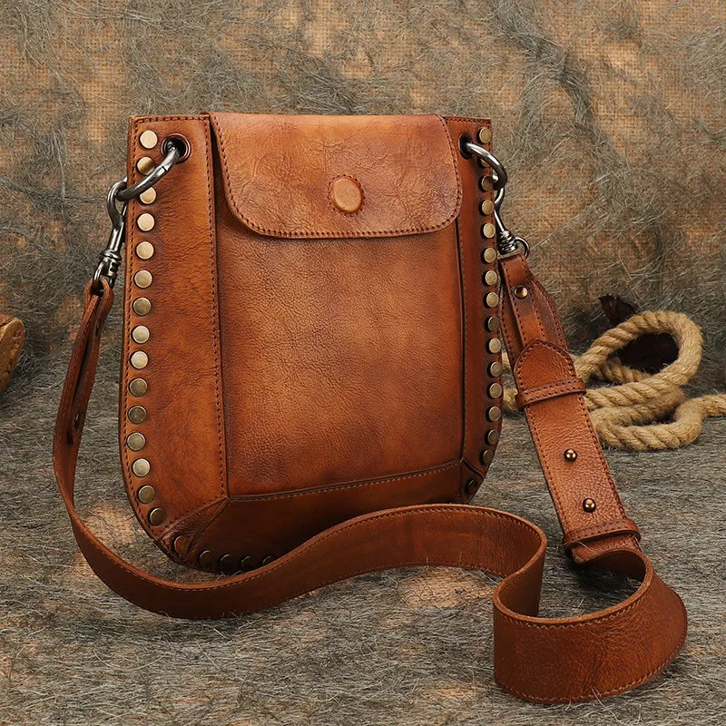 Womens Cowhide Leather Crossbody Purse Side Bags For Women