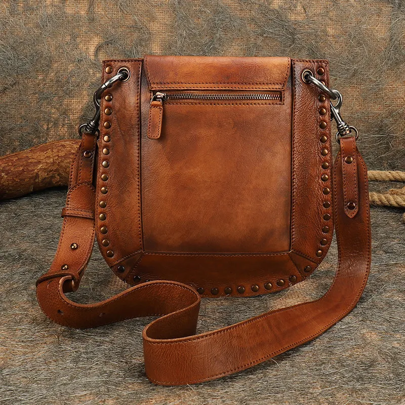 Womens Cowhide Leather Crossbody Purse Side Bags For Women