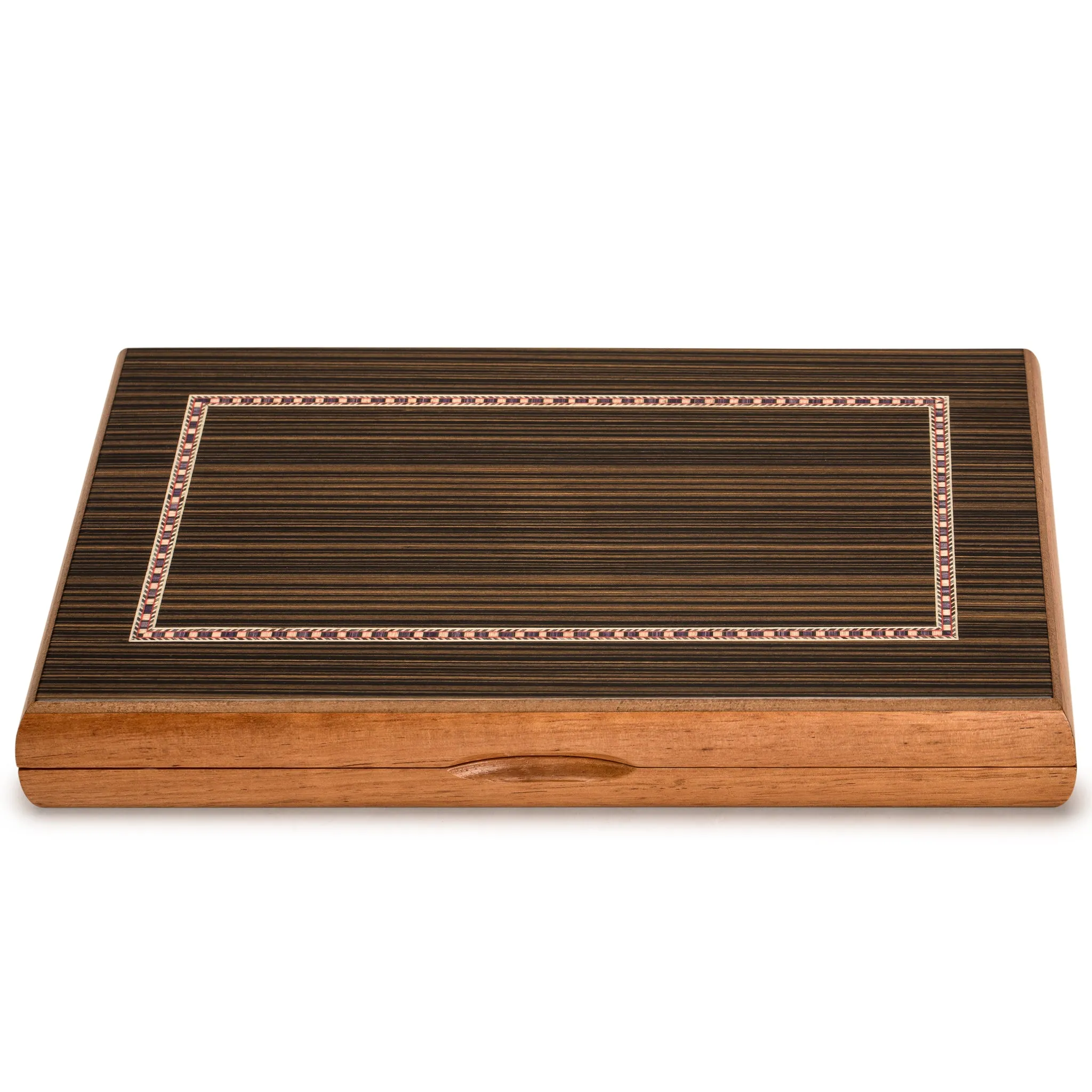 Wooden Inlaid Backgammon Game Set, "Dorne" - 13"