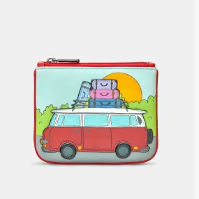 Y1723 Yoshi Happy Camping Zip Top Purse Multi