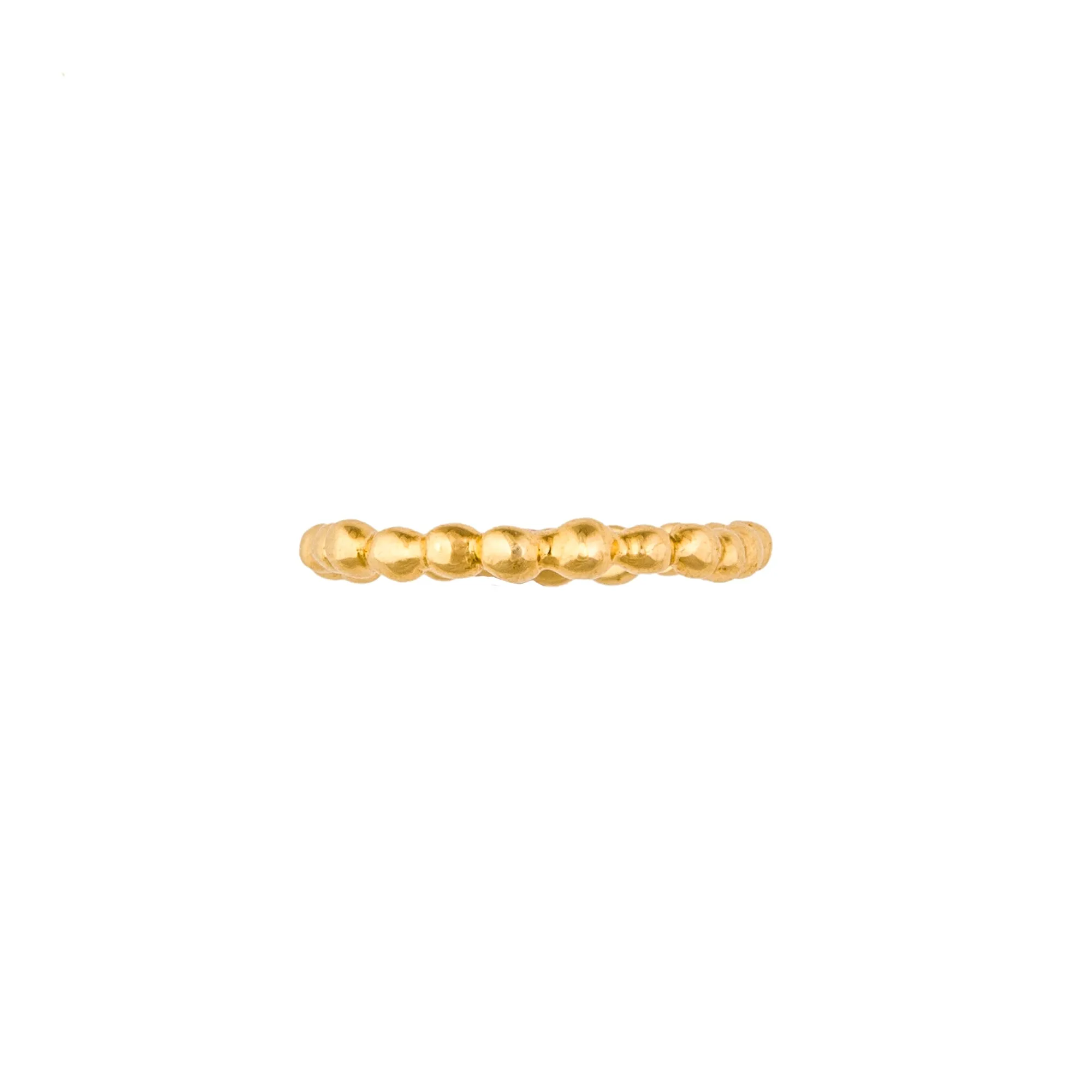 Yellow Gold Skinny Pebble Ring