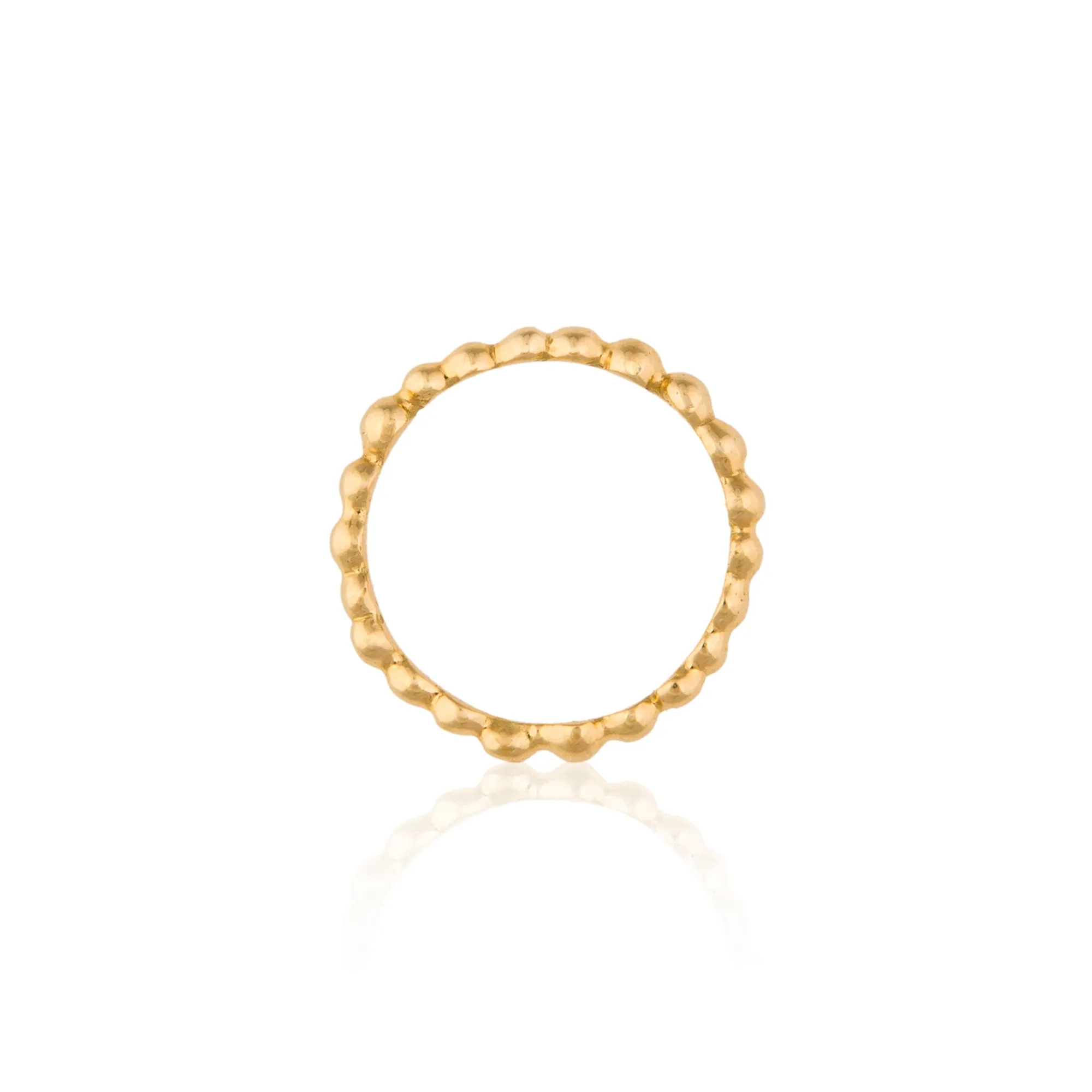 Yellow Gold Skinny Pebble Ring